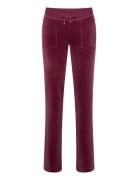 Del Ray Classic Velour Pant Pocket Design Regatta Juicy Couture Burgun...