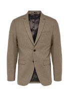 Slhslim-Mark Wool Blz B Noos Selected Homme Brown