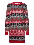Viholy L/S Christmas Knit Dress/Ka Vila Red