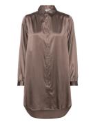 Silk Shirt Dress Rosemunde Brown