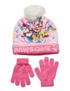 Set Cap + Glooves Paw Patrol Pink