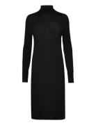 Extra Fine Wool High-Nk Dress Calvin Klein Black