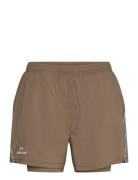 Nwlfast 2In1 Zip Pocket Shorts W Newline Brown