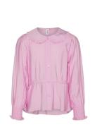 Vmjosie Ls Peplum Shirt Wvn Girl Vero Moda Girl Pink