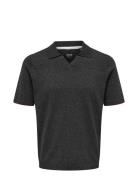 Onsdal Life Reg Ss 14 Resort Polo Knit ONLY & SONS Grey