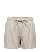 Onlcaro Mw Linen B Pull-Up Shorts Cc Pnt ONLY Beige