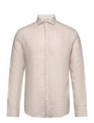 Bs Burnie Casual Slim Fit Shirt Bruun & Stengade Beige