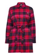 Tjw Check Mid Thigh Shirt Dress Tommy Jeans Red