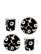 Unikko Breakfast Set 2Pcs M+P Marimekko Home Black