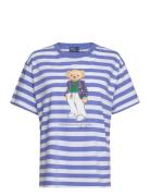 Polo Bear Striped Cotton Tee Polo Ralph Lauren Blue