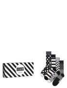 4-Pack Classic Black & White Socks Gift Set Happy Socks Black