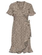 Onlolivia S/S Wrap Dress Wvn Noos ONLY Brown