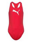 Puma Swim Girls Racerback Swimsuit 1P Puma Swim Red