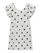 Kmgdotty S/L Detail Dress Wvn Kids Only White