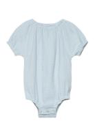 Romper Ss Muslin Huttelihut Blue