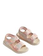 Sandal Open Toe Healy Print Wheat Pink