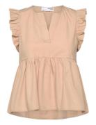 Slfblair-Ida Sl Top Noos Selected Femme Beige