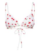 Cherry Bikini Top Mango White