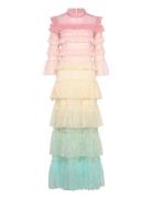 Carmine Long Sleeve Lace Maxi Dress Malina Pink