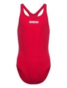 Girl's Team Swimsuit Swim Pro Solid Arena Red