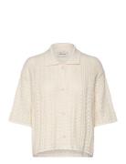 Loch Crochet Knit Shirt HOLZWEILER Cream