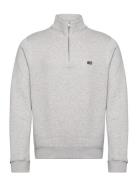 Terrance Organic Cotton Half-Zip Sweatshirt Lexington Clothing Grey