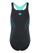 Girl's Arena Reflecting Swimsuit Swim Pro Back Nav Arena Black