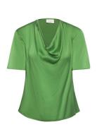 D6Keswick Silk Drapey Top Dante6 Green