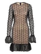 Bow Mesh Mini Dress ROTATE Birger Christensen Black