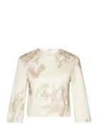 Floral Cropped Top REMAIN Birger Christensen Cream