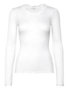 Silk T-Shirt W/ Lace Rosemunde White