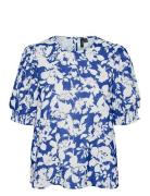 Vmfrej 2/4 Kerry Top Wvn Exp Vero Moda Blue