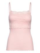 Silk Strap Top W/ Lace Rosemunde Pink