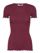 Organic Cotton T-Shirt Rosemunde Burgundy