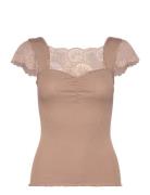 Silk T-Shirt W/ Lace Rosemunde Brown