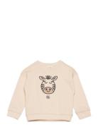 Embroidered Organic Cotton Embroidered Sweatshirt Mango Cream