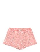 Floral Cotton Shorts Mango Orange