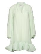 Alva Frill Detailed Mini Dress Malina Green