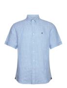 Douglas Linen Ss Shirt-Classic Fit Morris Blue