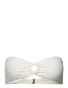 Lisa Ring Front Bandeau Bikini Top Malina Cream