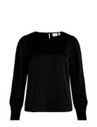 Viellette O-Neck L/S Top/Su - Noos Vila Black