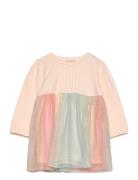 Dress Ls W. Tulle Minymo Pink