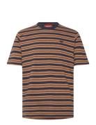 Relaxed Fit Stripe Tshirt Superdry Orange