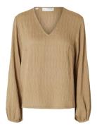 Slfquinn Ls Top At Selected Femme Beige