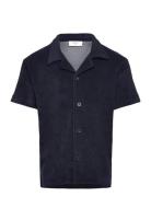 Graugust Terry Ss Shirt Grunt Navy