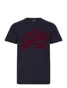 Athletic Script Graphic Tee Superdry Navy