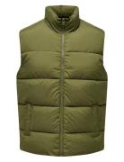 Onsalvin Quilt Puffer Vest Otw Vd ONLY & SONS Green