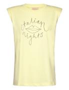 Cotton T-Shirt With Shoulderpads Stella Nova Yellow
