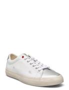Longwood Distressed Leather Sneaker Polo Ralph Lauren White