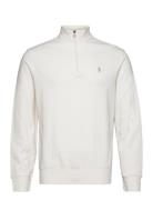 Luxury Jersey Quarter-Zip Pullover Polo Ralph Lauren Cream